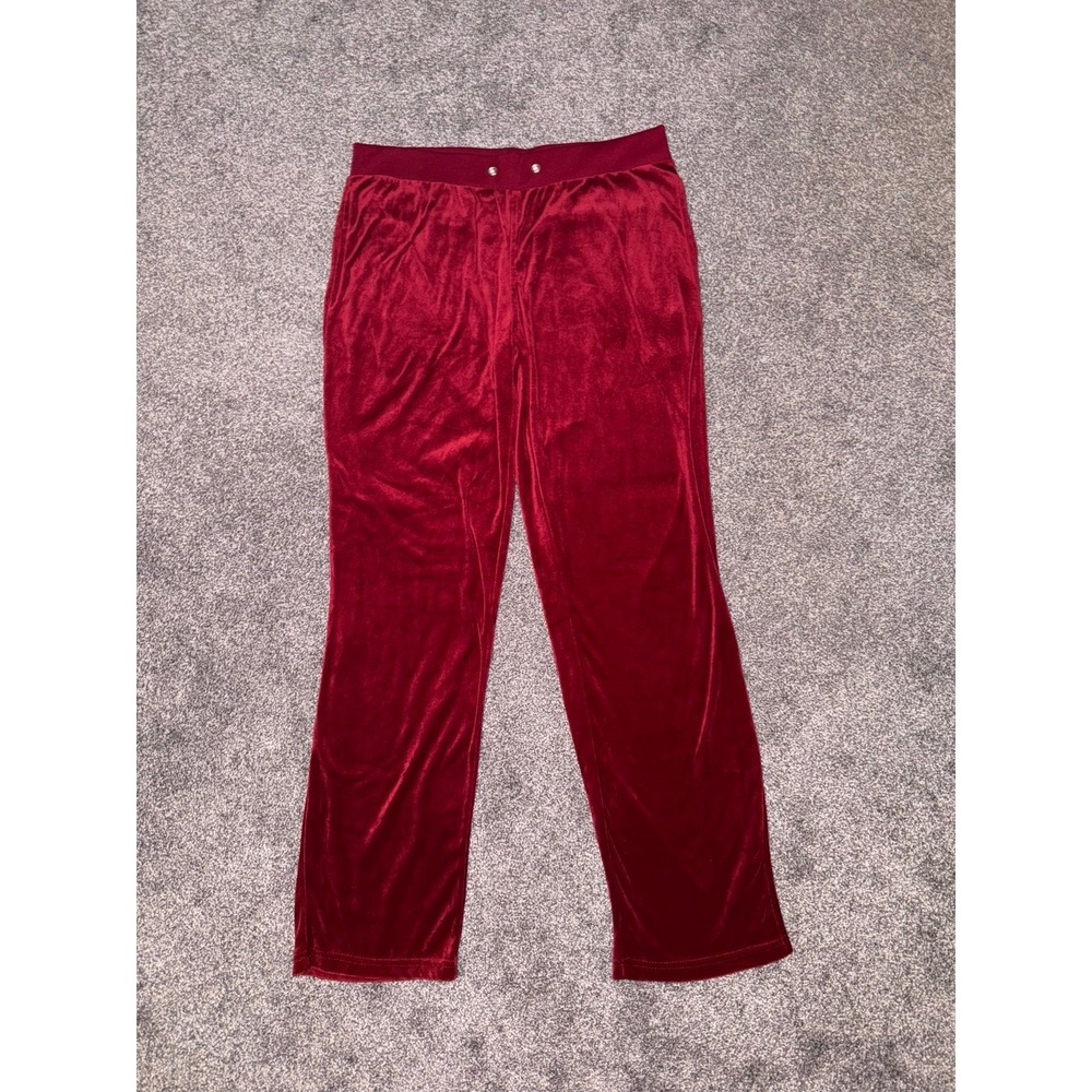 Women's Red Velour / Velvet Tracksuit Set - Size Large - Picture 4 of 12